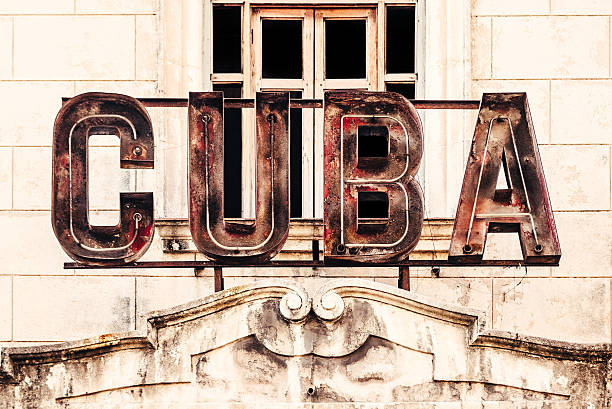 istock Cuba writing on building facade, Havana, Cuba 497318218