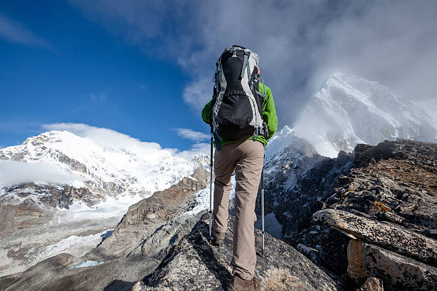 istock Hiker on the trek in Himalayas, Khumbu valley, Nepal 497318576