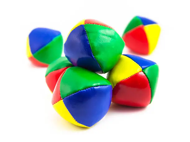 Photo of Isolated Colorful Juggling Balls