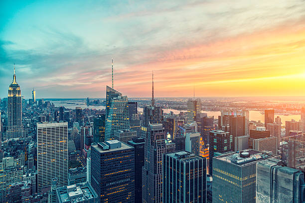 istock The Empire State building and manhattan panorama in NYC 497341743