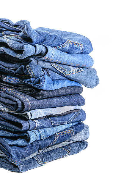 istock Lot of blue jeans 497342061