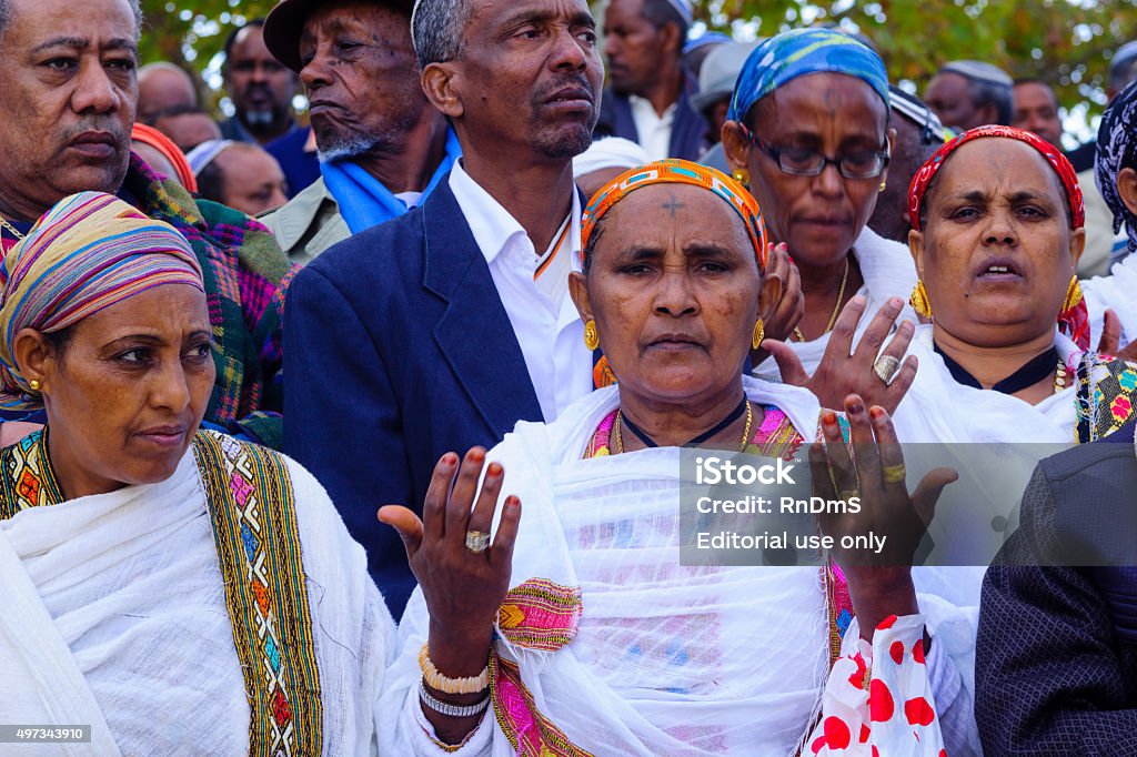 Sigd 2015-Urlaub der äthiopischen Jewry - Lizenzfrei Beta Israel Stock-Foto