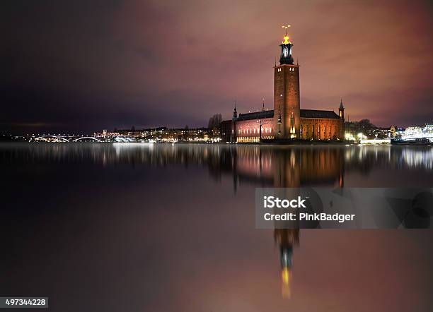 Stockholm City Hall Stock Photo - Download Image Now - 2015, Architecture, Building Exterior