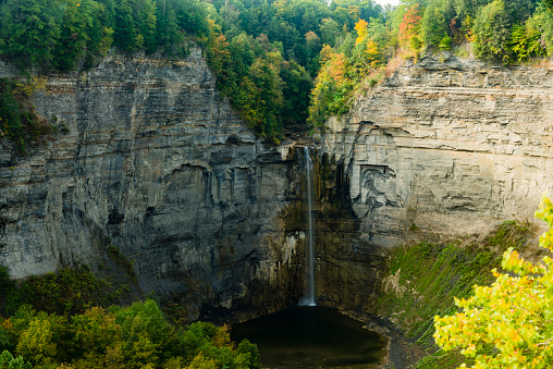 Waterfall at Taughannock Falls State Park in the Finger Lakes region of New York