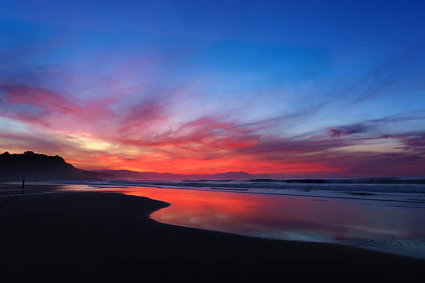 istock twilight in Sopelana beach 497345860