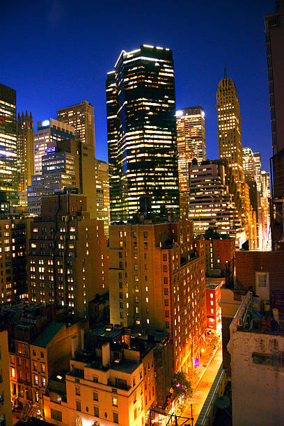 istock NYC Cityscape and Fifth Avenue at Night 497347175