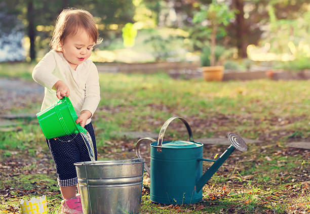 istock Happy toddler girl playing outside 497347824