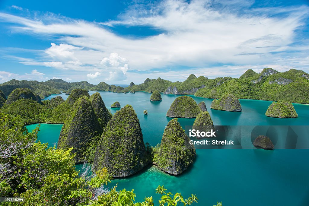 Beautiful uninhabited island Beautiful uninhabited island in Papua Indonesia Stock Photo