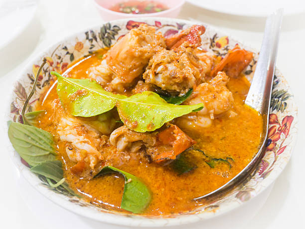 istock Curry fried shrimps, traditional Thai food 497349898