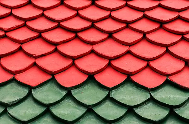 The Roof Tiled made of Baked Clay Material