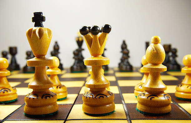dwa rzędy szachy sztuk - intelligence set armed forces competitive sport zdjęcia i obrazy z banku zdjęć