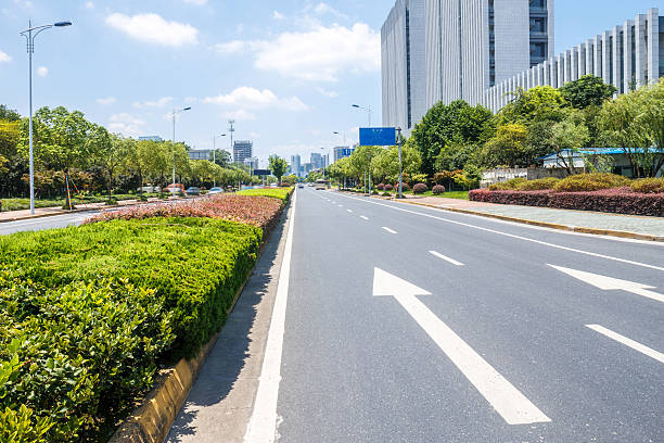 istock asphalt road in morden city 497358576