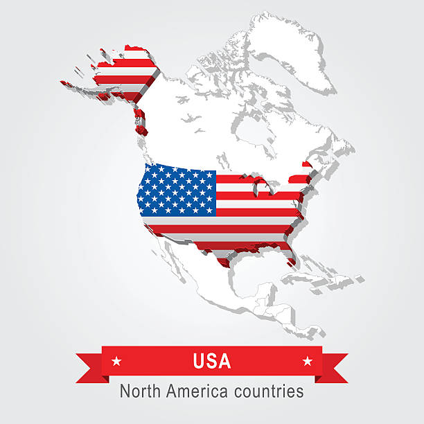 istock USA. All the countries of North America. Flag version. 497358748