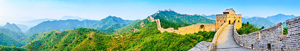 great wall of china - badaling stock-fotos und bilder