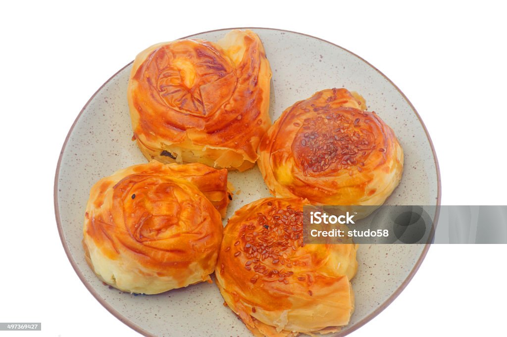 puff pastry puff pastry on white Appetizer Stock Photo