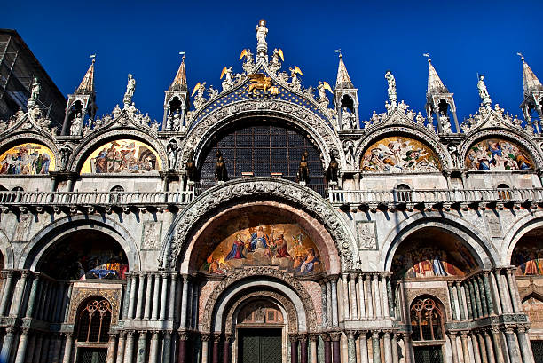 istock Saint Mark's Basilica Details Statues Mosaics Venice Italy 497369589