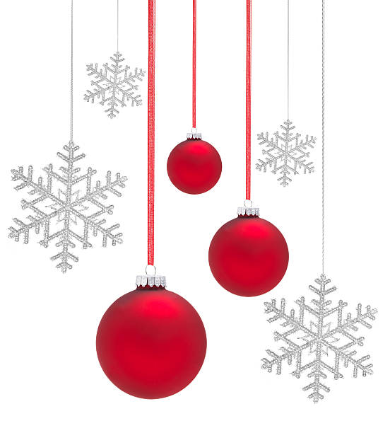 istock Christmas Baubles and snowflakes 497369723