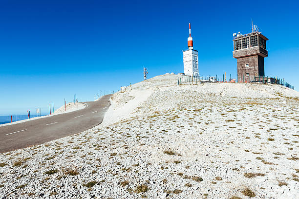 Summit area of Mont Ventoux in the Provence Region of France. The road goes all the way to the top and is well known as a cycling venue on the Tour de France. Companion images: