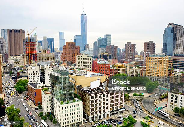 Tribeca And Freedom Tower Downtown Manhattan Nyc Stock Photo - Download Image Now - New York City, Tribeca, Panoramic