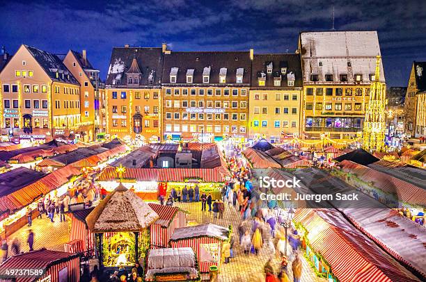 Nuremberg Christmas Market Christkindlesmarkt Nürnberg Stock Photo - Download Image Now