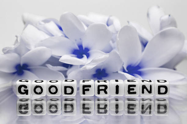 istock Good friend with blue flowers 497372215