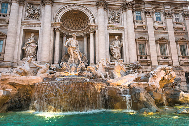 istock Trevi fountain in Rome at sunset 497372471