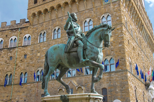 Equestrian statue of Cosimo de 'Medici. Florence, Italy