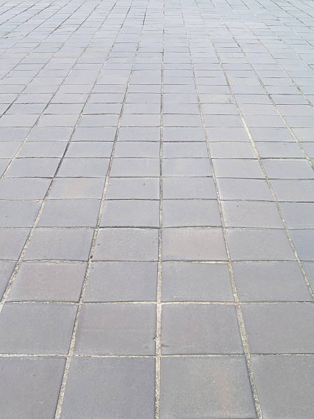 istock Rough texture of wet block pavement 497374271