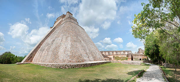 istock Panoramic view that includes the Great Sorcerer's Pyramid in Uxmal 497375717