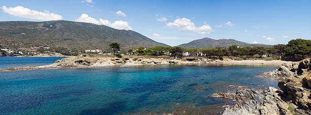 istock Beautiful pebble beach at mediterranean sea 497376325
