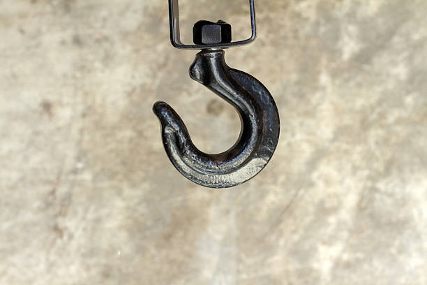 istock Close up of heavy-duty steel hook 497379230