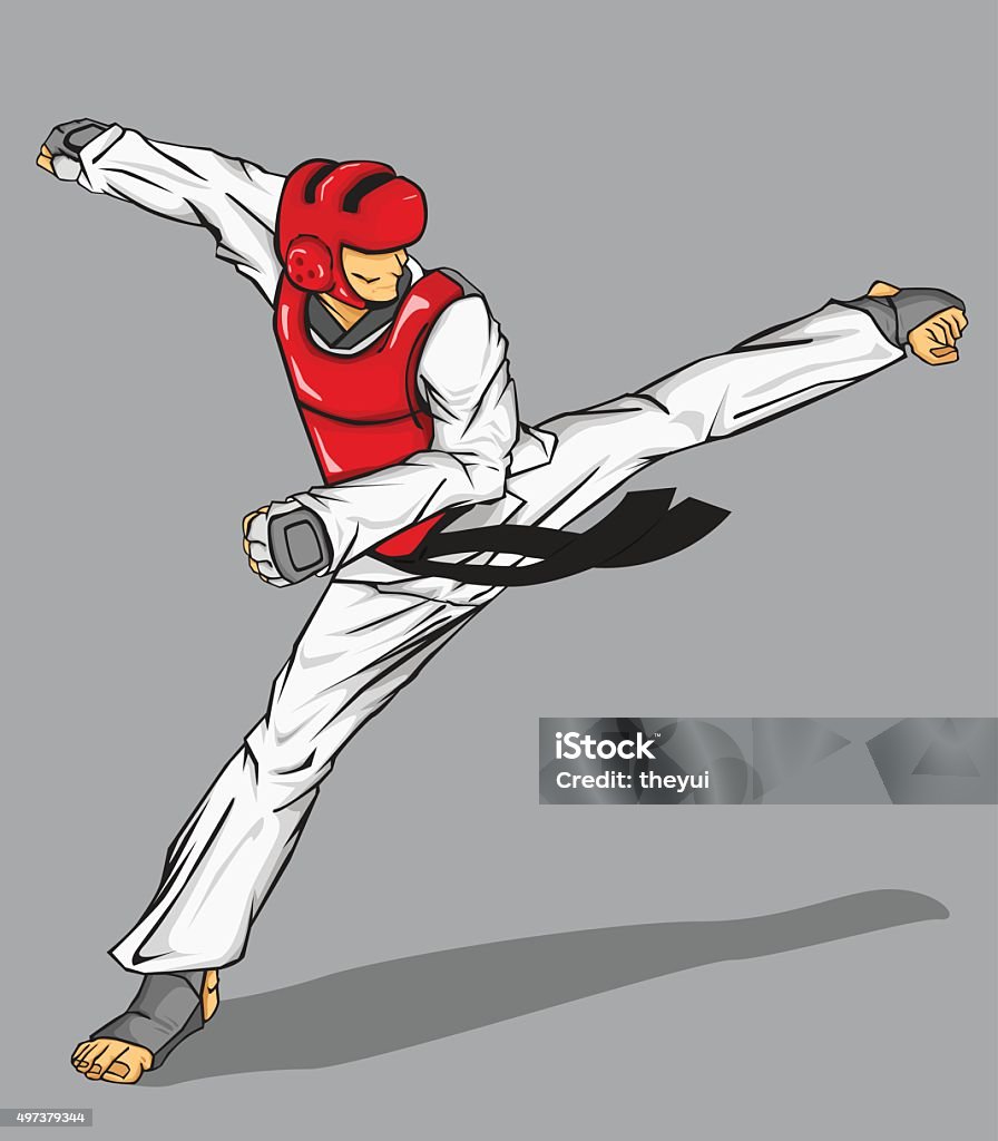 Taekwondo. Martial art 2015 stock vector