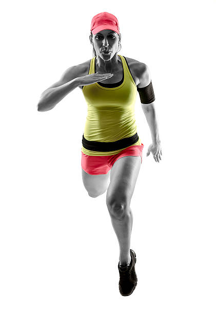 istock Runner woman in action. 497380094