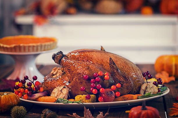 istock Roasted Thanksgiving Turkey with Side Dishes 497386264