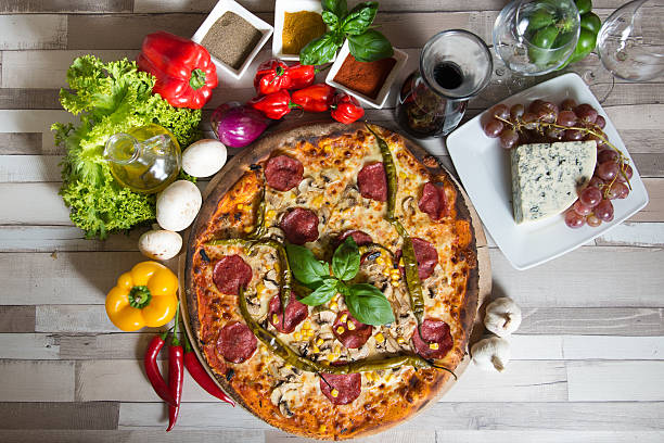 istock Traditional pizza perfect dish for romantic dinner in italian style 497388662
