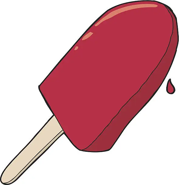 Vector illustration of Strawberry Flavored Ice