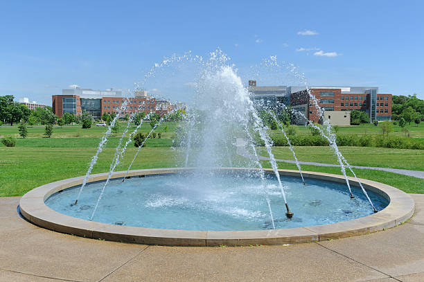 istock Flowing Fountain on a Summer Day 497389041