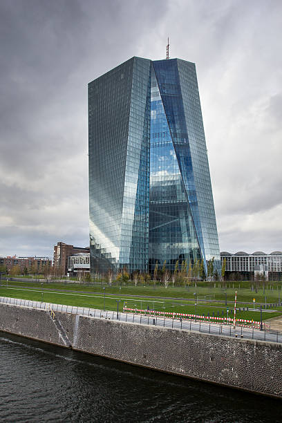 istock ECB Frankfurt and promenade at River Main 497389720