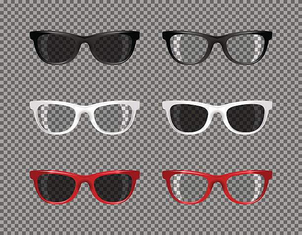 stock set of sunglasses translucent for photomontage stock set of sunglasses translucent for photomontage red spectacles stock illustrations