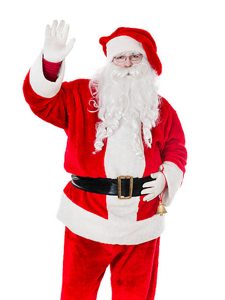 istock Christmas Santa Claus how Waving Isolated on White Background 497391548