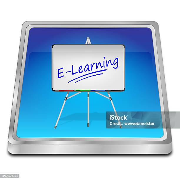Elearning Button Stock Illustration - Download Image Now - 2015, Blue ...