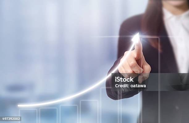 Businessman Plan Growth Stock Photo - Download Image Now - Efficiency, Improvement, Graph