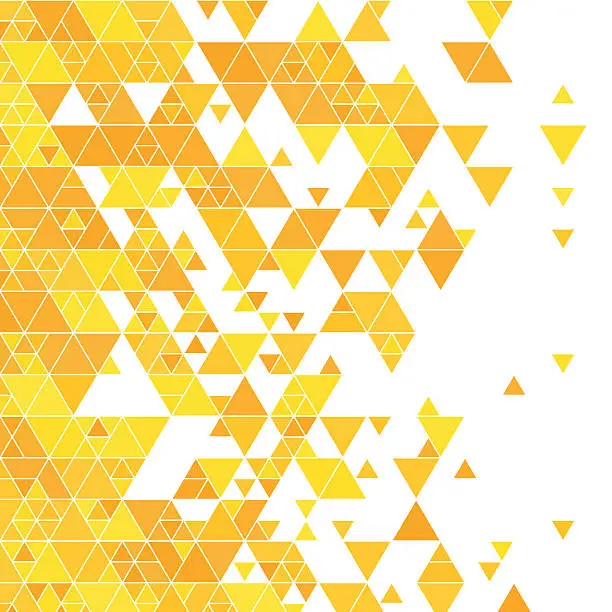 Vector illustration of Sunshine Triangle Design Background Square