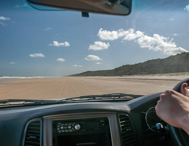 istock Driving on the Beach, Fraser Island, Australia 497394093