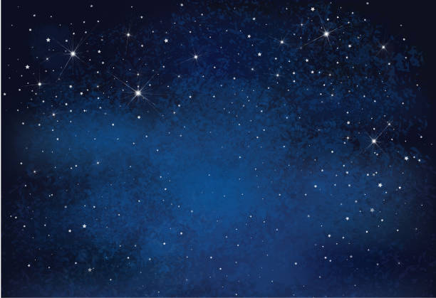 wektor noc starry niebo w tle. - night sky stock illustrations