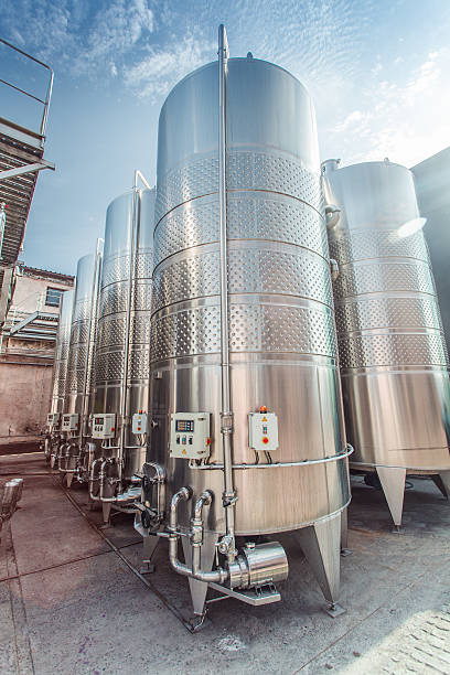 Modern winery stock photo