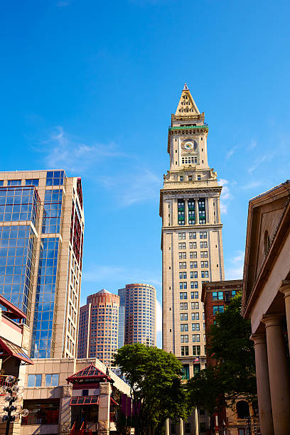 istock Boston Clock tower Custom House Quincy Market 497407908