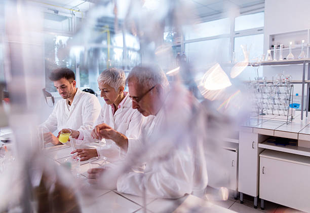 istock Team of scientists working on new scientific research in laboratory. 497408256