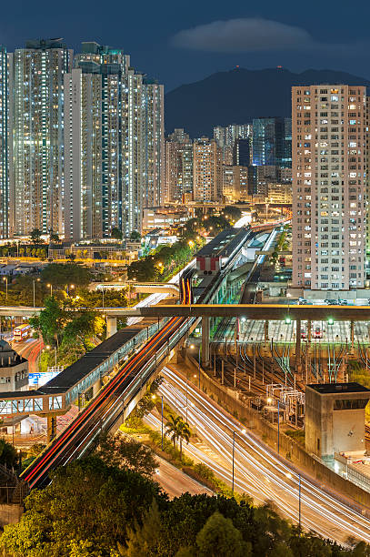 istock Residential buildings and highway 497409474