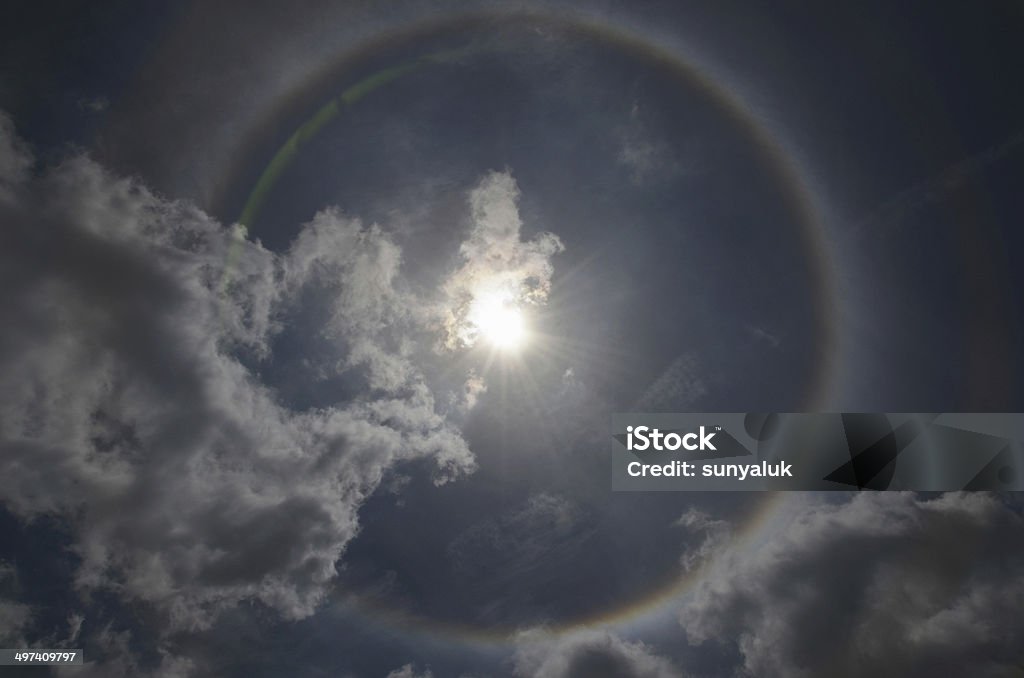 Bonito sol Auréola com o céu azul - Royalty-free Ambiente Foto de stock